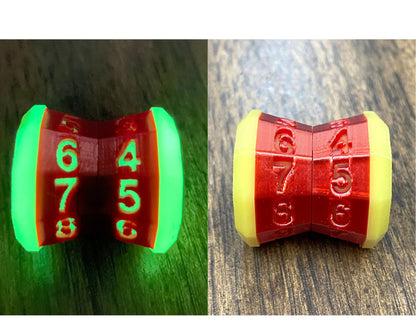 D100 MTG Life Counter Metallic Red Middle Dial - Magic the Gathering Tracker