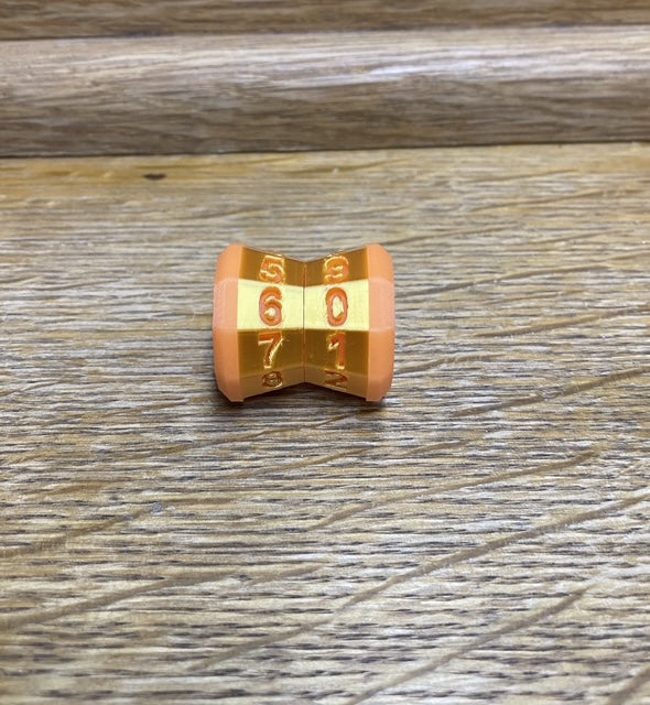 D100 MTG Life Counter Metallic Gold Middle Dial | 3D Printed Magic the Gathering