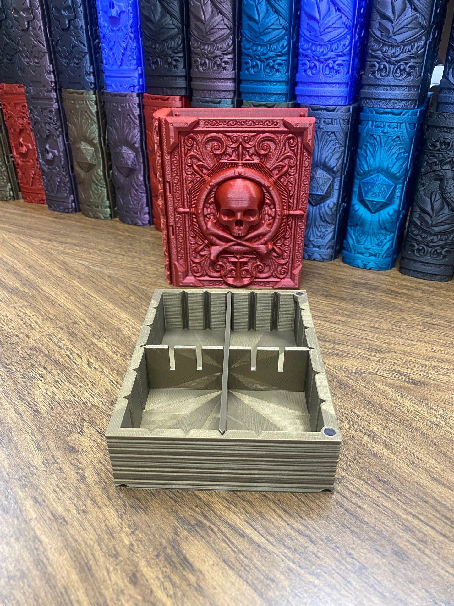 Pirate Yarr Reforged Tome DnD Dice Storage Tray | 3D Printed Book Box