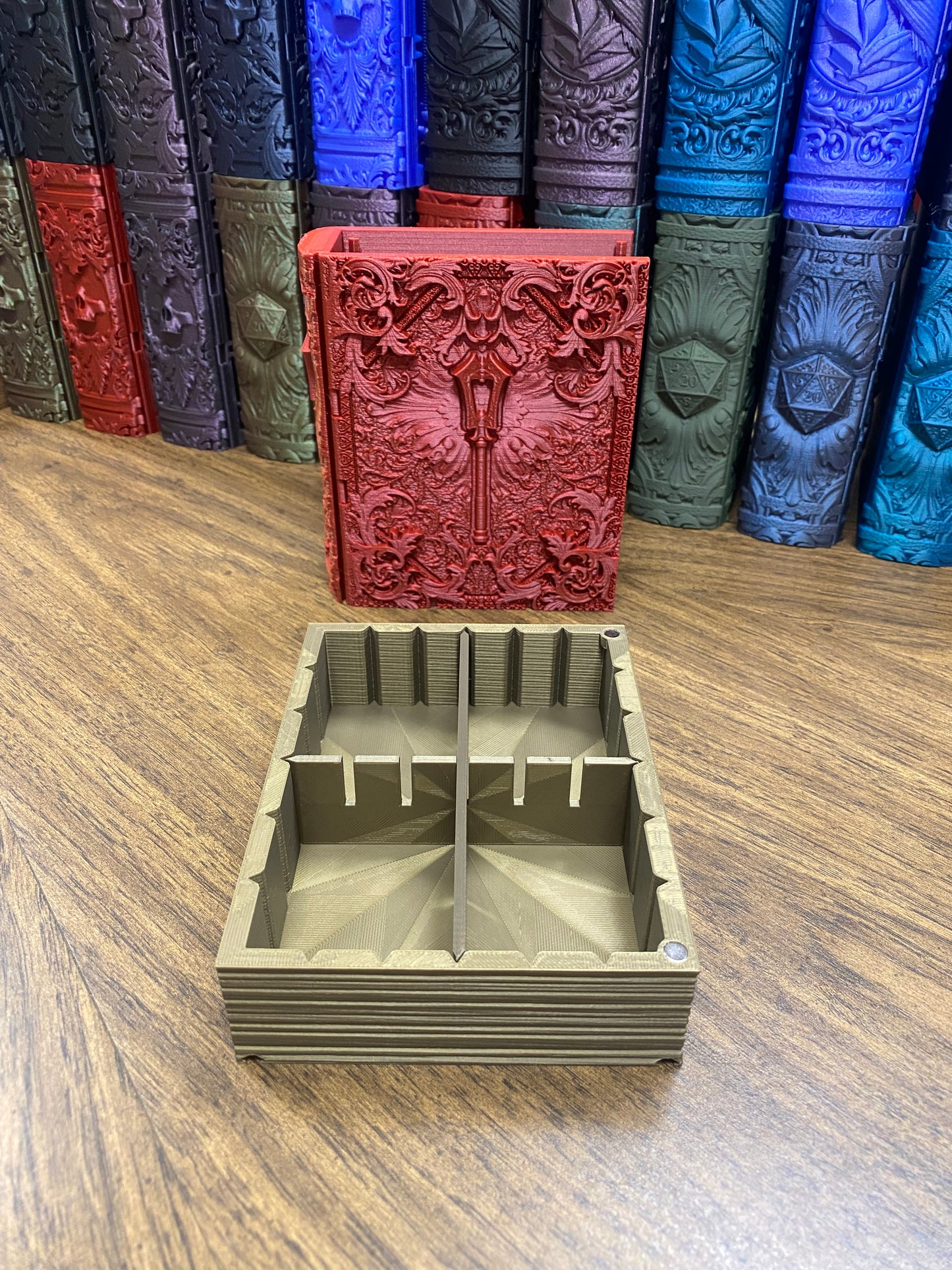 Cleric Reforged Tome DnD Dice Storage Tray | 3D Printed Book Box