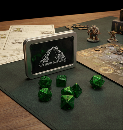 Legendary Weapons Solid Zinc Alloy Metal Dice 7-Piece RPG Set