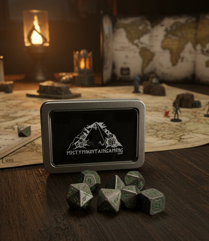 Legendary Weapons Solid Zinc Alloy Metal Dice 7-Piece RPG Set