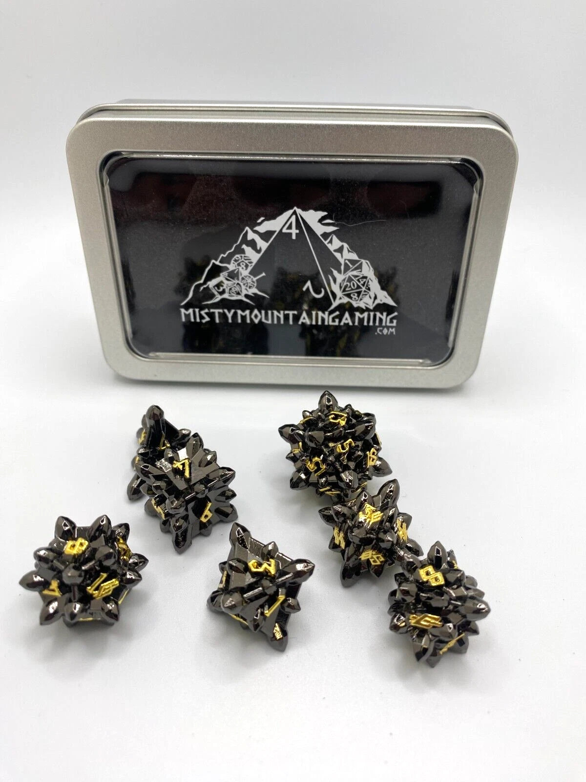 Asteroid Fields Solid Metal Dice Set