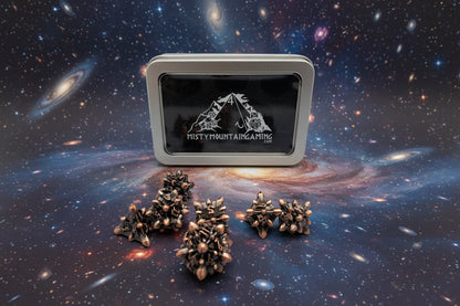 Asteroid Fields Solid Zinc Alloy Metal Dice 7-Piece RPG Set