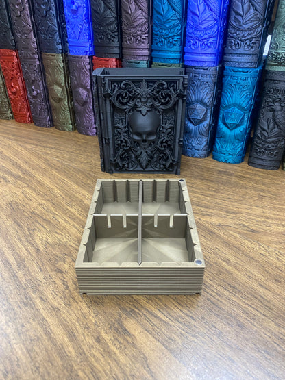 Necromancer Reforged Tome DnD Dice Storage Tray | 3D Printed Book Box