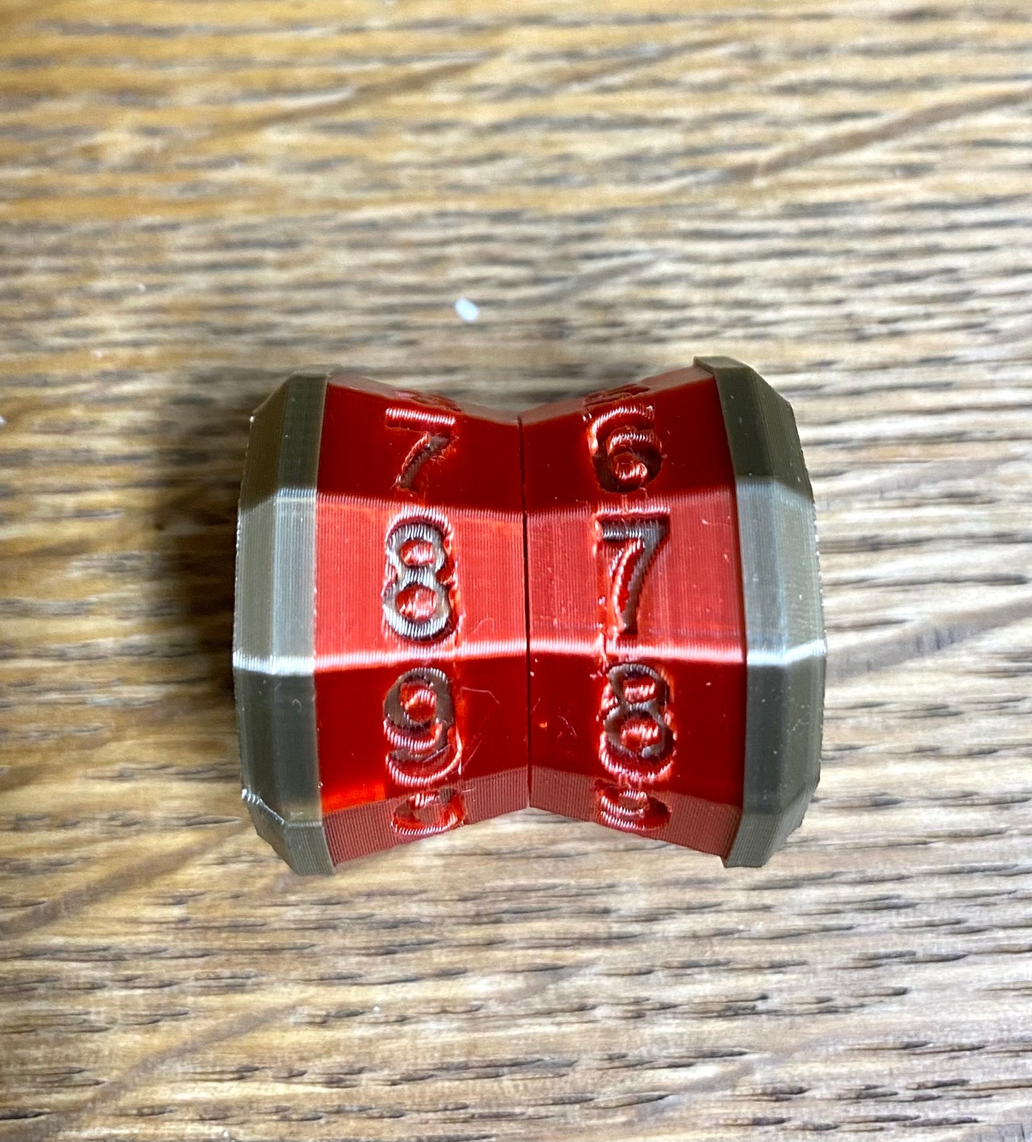 D100 MTG Life Counter Metallic Red Middle Dial - Magic the Gathering Tracker