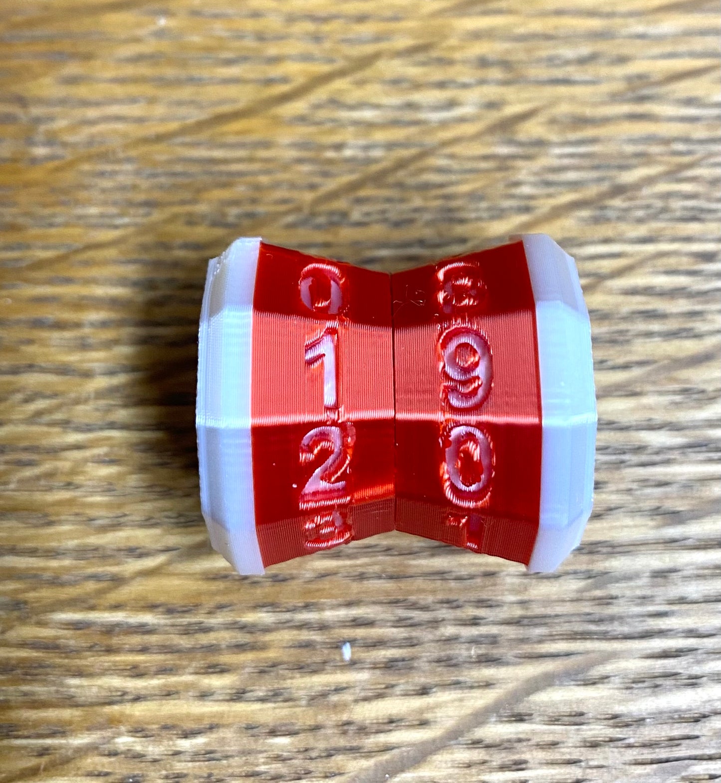 D100 MTG Life Counter Metallic Red Middle Dial - Magic the Gathering Tracker