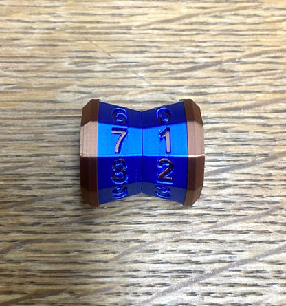 D100 MTG Life Counter Metallic Blue Middle Dial - Magic the Gathering Tracker