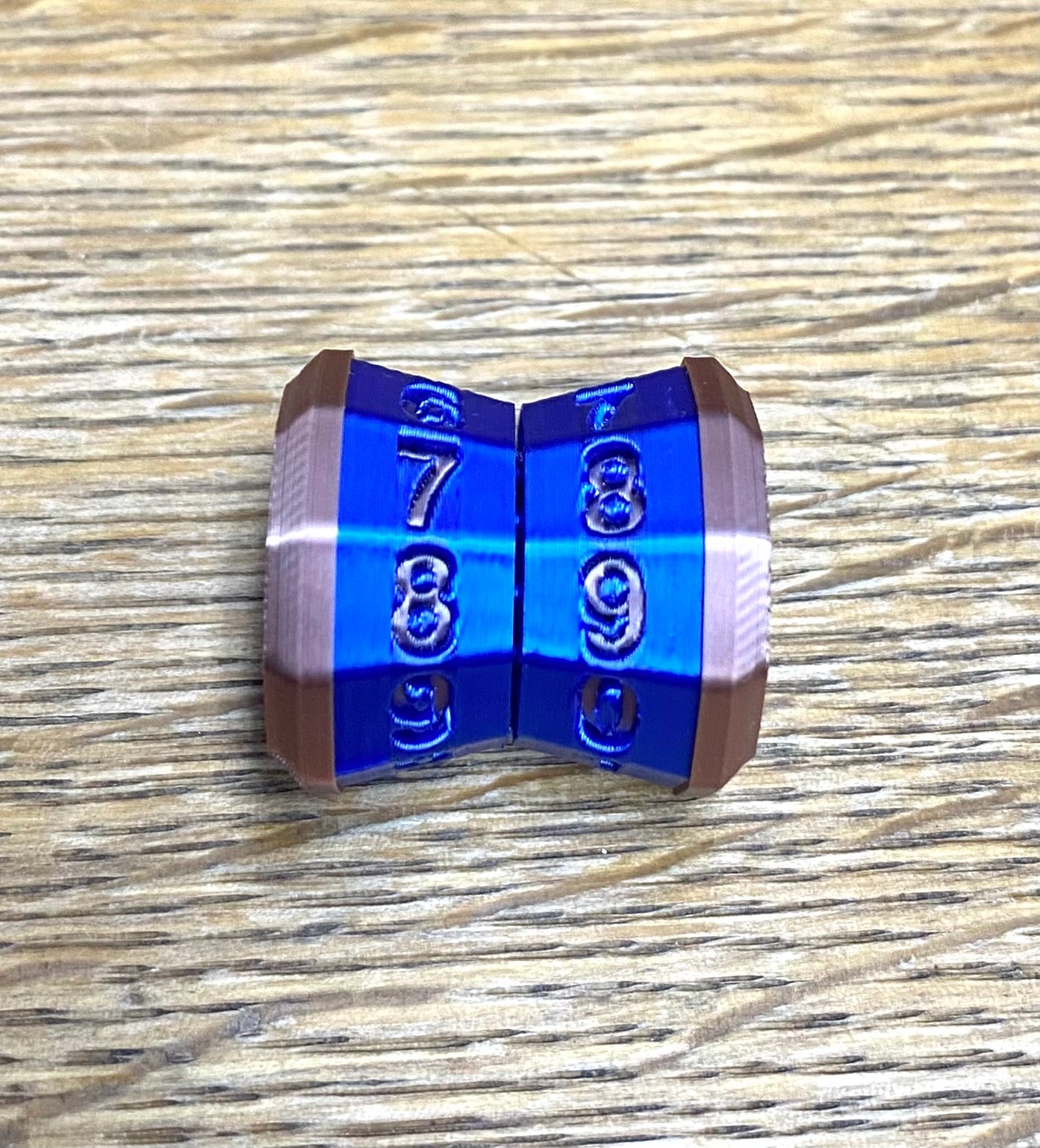 D100 MTG Life Counter Metallic Blue Middle Dial - Magic the Gathering Tracker