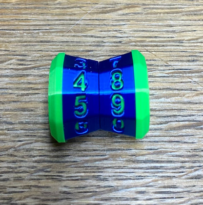 D100 MTG Life Counter Metallic Blue Middle Dial - Magic the Gathering Tracker