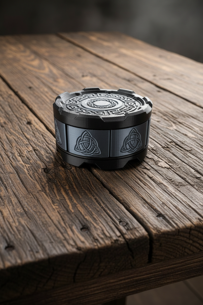 Celtic Stackable Mechanical 7-Door Dice Box | 3D Printed D&D Vault