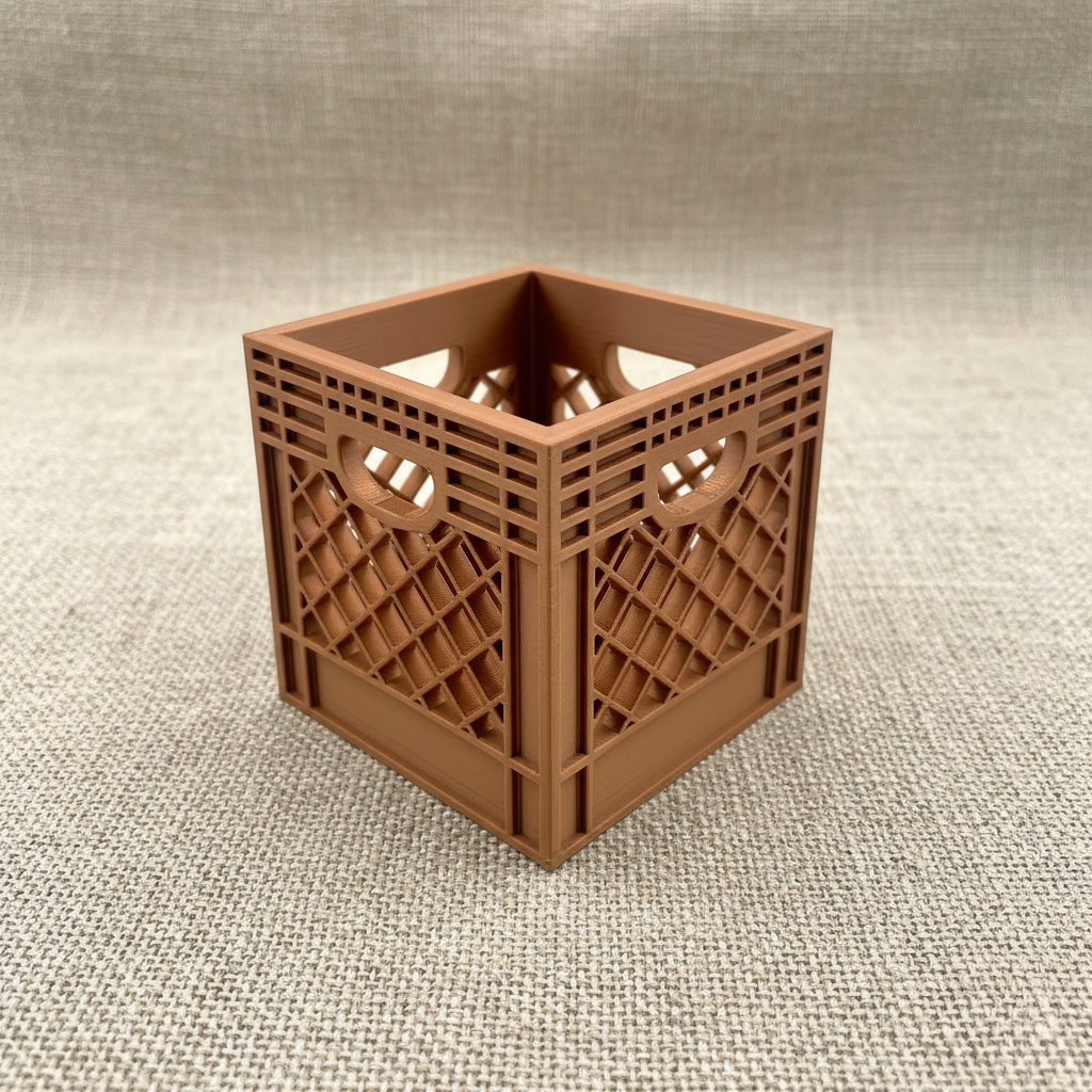 Mini Crate 3x3x3 Storage Box | 3D Printed Compact Desk Organizer