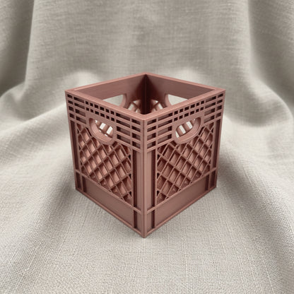 Mini Crate 3x3x3 Storage Box | 3D Printed Compact Desk Organizer