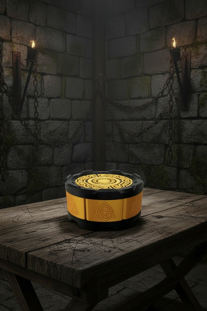 Celtic Stackable Mechanical 7-Door Dice Box | 3D Printed D&D Vault