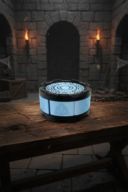Celtic Stackable Mechanical 7-Door Dice Box | 3D Printed D&D Vault