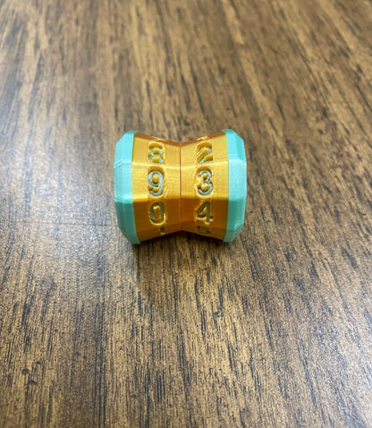D100 MTG Life Counter Metallic Gold Middle Dial | 3D Printed Magic the Gathering