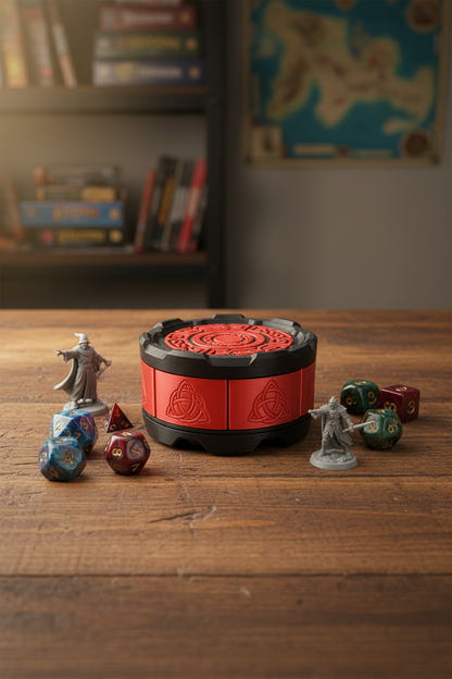 Celtic Stackable Mechanical 7-Door Dice Box | 3D Printed D&D Vault