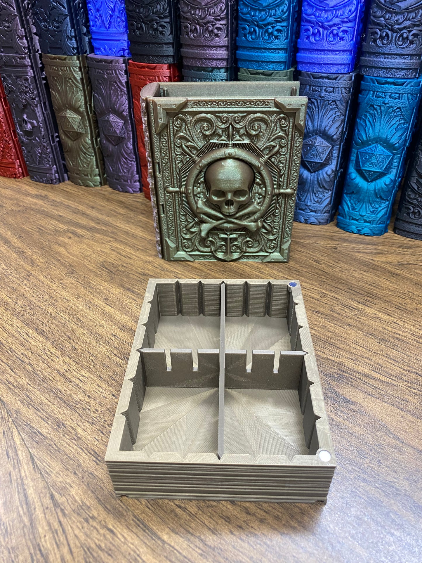 Pirate Yarr Reforged Tome DnD Dice Storage Tray | 3D Printed Book Box