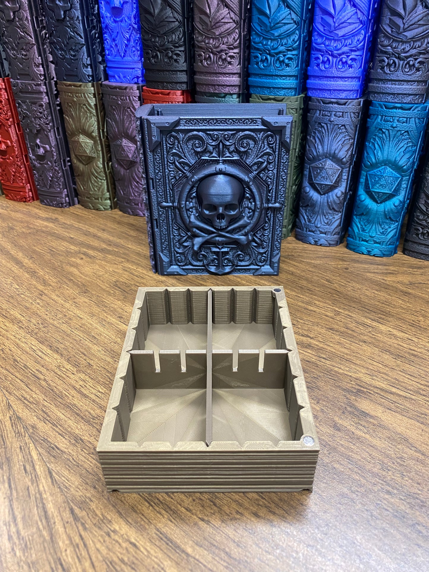 Pirate Yarr Reforged Tome DnD Dice Storage Tray | 3D Printed Book Box
