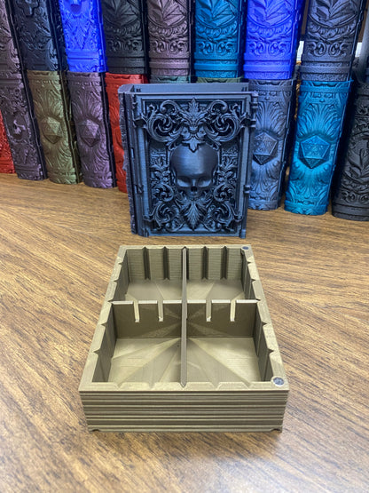Necromancer Reforged Tome DnD Dice Storage Tray | 3D Printed Book Box