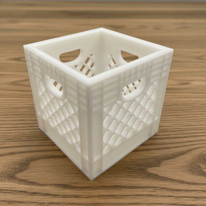 Mini Crate 3x3x3 Storage Box | 3D Printed Compact Desk Organizer