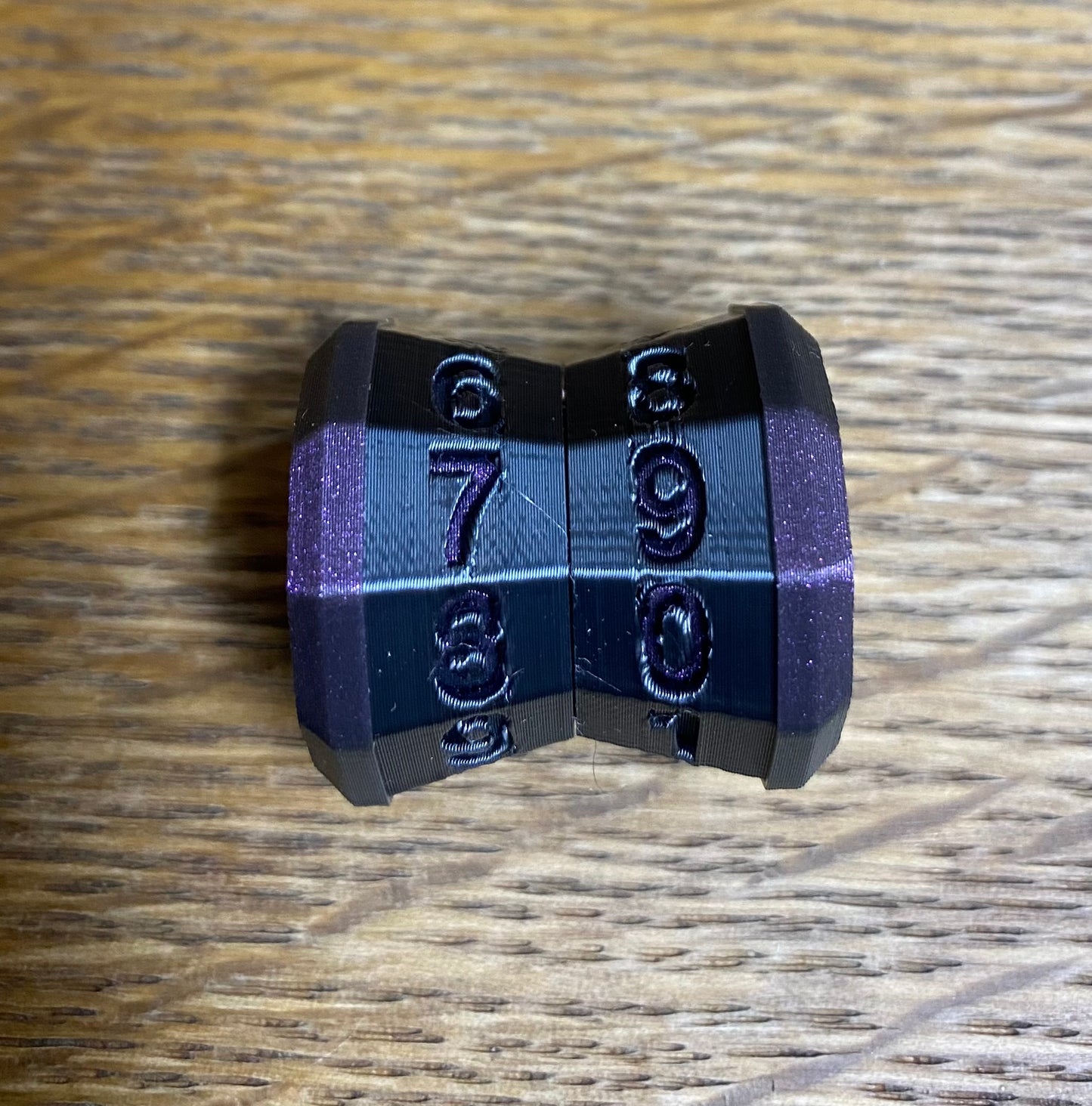 D100 MTG Life Counter Metallic Black Middle Dial| 3D Printed Magic the Gathering