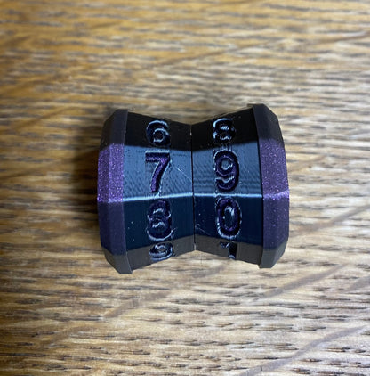 D100 MTG Life Counter Metallic Black Middle Dial| 3D Printed Magic the Gathering