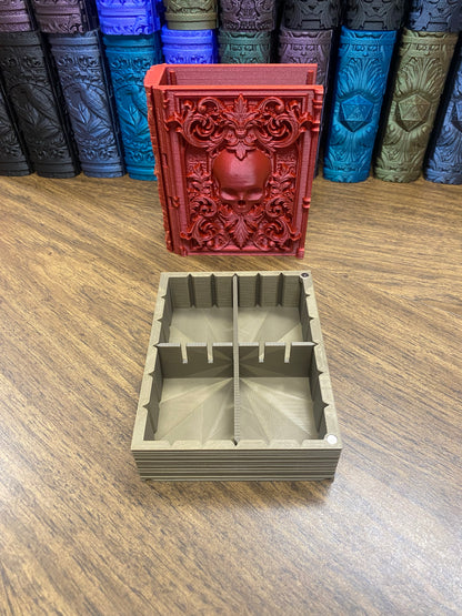 Necromancer Reforged Tome DnD Dice Storage Tray | 3D Printed Book Box