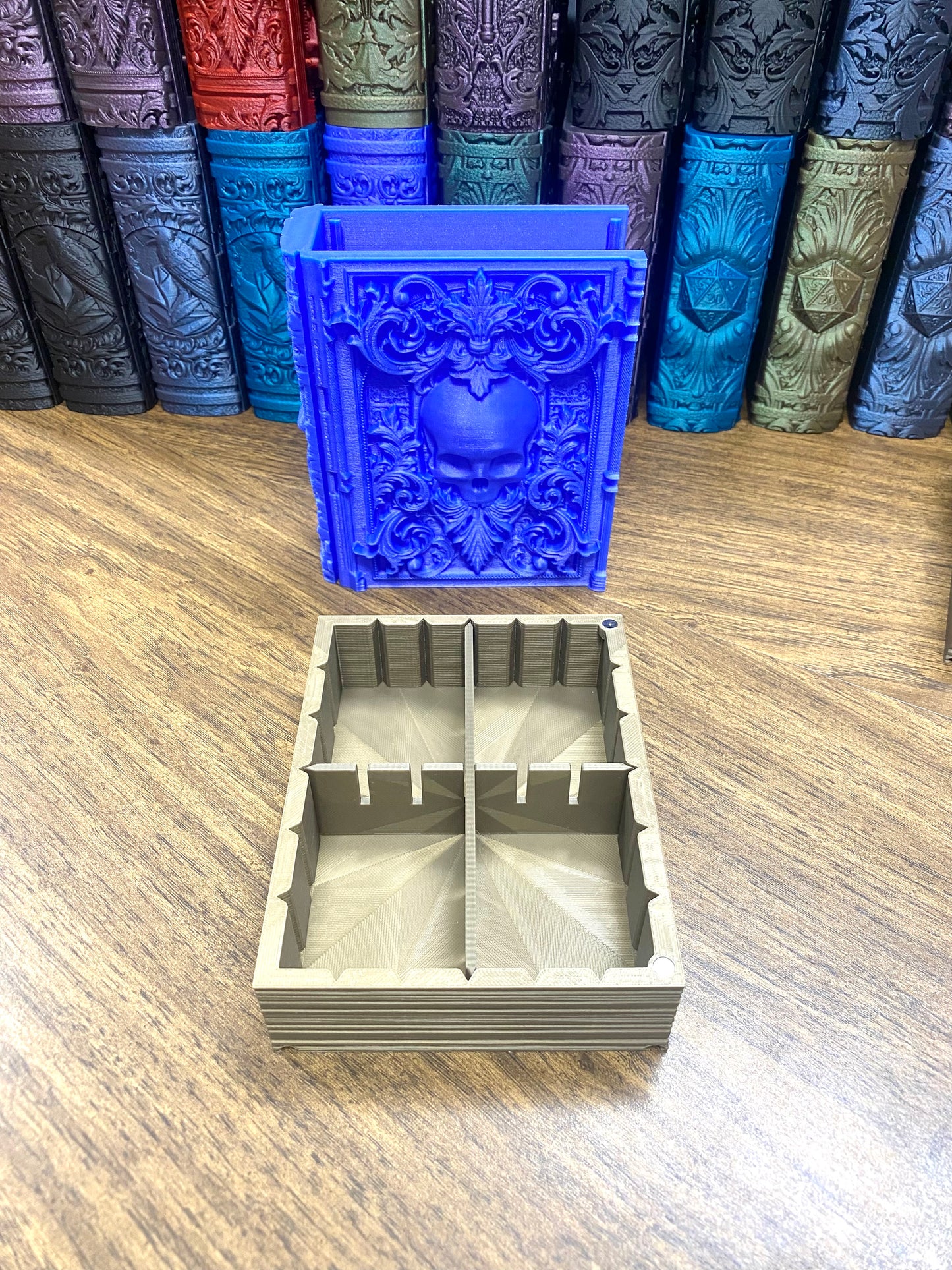 Necromancer Reforged Tome DnD Dice Storage Tray | 3D Printed Book Box