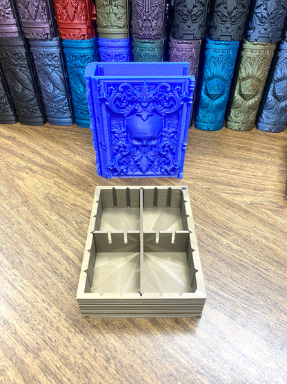 Necromancer Reforged Tome DnD Dice Storage Tray | 3D Printed Book Box