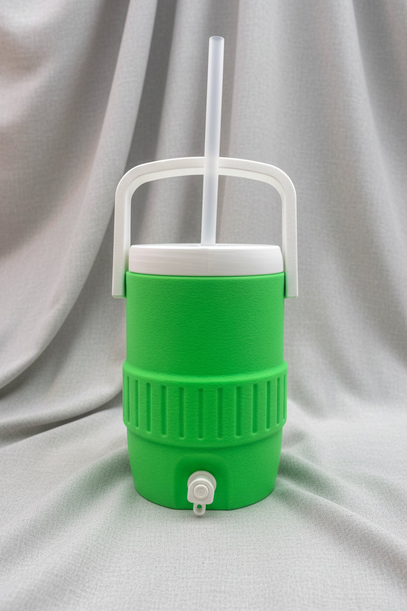 Mini Cooler Can Holder fits standard 12 ounce soda can, includes Reusable Straw