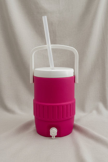 Mini Cooler Can Holder fits standard 12 ounce soda can, includes Reusable Straw