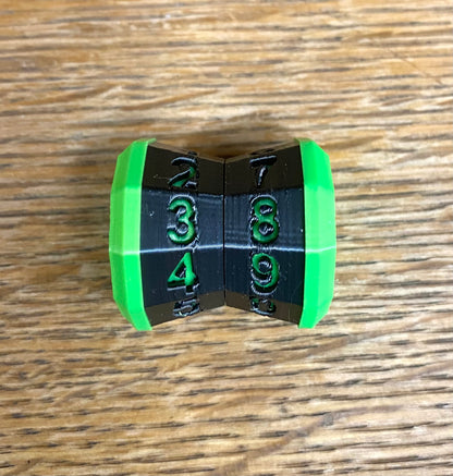 D100 MTG Life Counter Metallic Black Middle Dial| 3D Printed Magic the Gathering