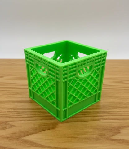 Mini Crate 3x3x3 Storage Box | 3D Printed Compact Desk Organizer