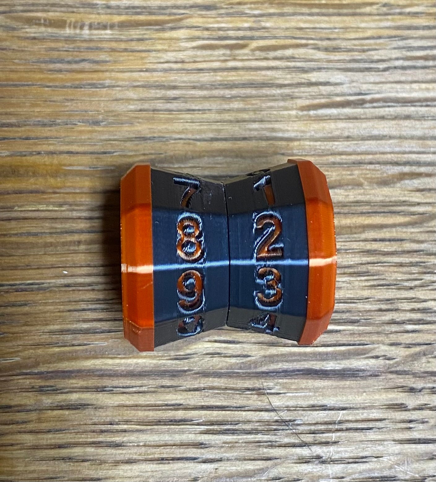 D100 MTG Life Counter Metallic Black Middle Dial| 3D Printed Magic the Gathering