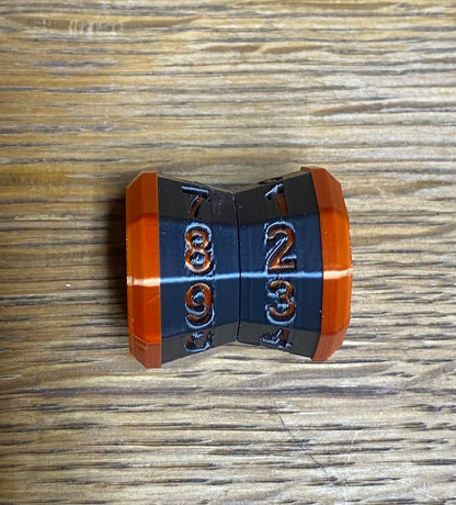 D100 MTG Life Counter Metallic Black Middle Dial| 3D Printed Magic the Gathering