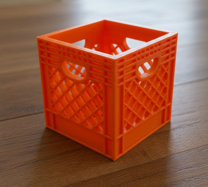 Mini Crate 3x3x3 Storage Box | 3D Printed Compact Desk Organizer