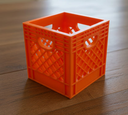 Mini Crate 3x3x3 Storage Box | 3D Printed Compact Desk Organizer