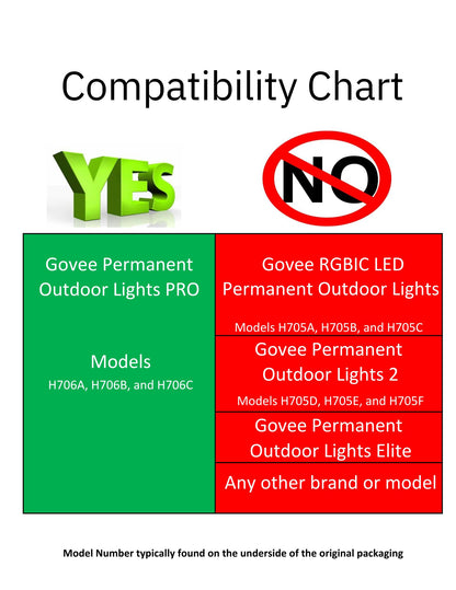 PRO Permanent Light Mounting Bracket-Clips designed for the Govee PRO Permanent Outdoor Lights