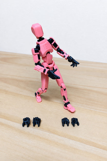 Dummy 13 – Colorful Articulated Action Figure Assembled and Unassembled