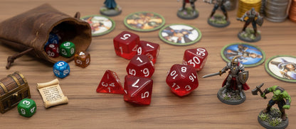 Acrylic Polyhedral Dice 7-Piece Set | D&D RPG Dice
