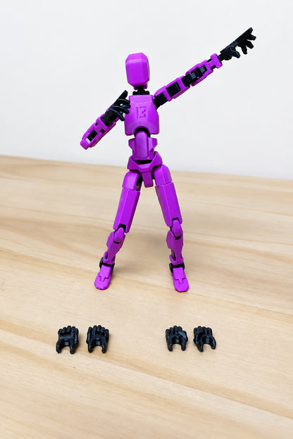 Dummy 13 – Colorful Articulated Action Figure Assembled and Unassembled