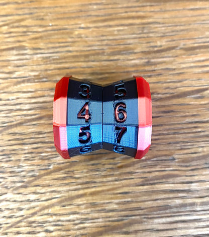D100 MTG Life Counter Metallic Black Middle Dial| 3D Printed Magic the Gathering