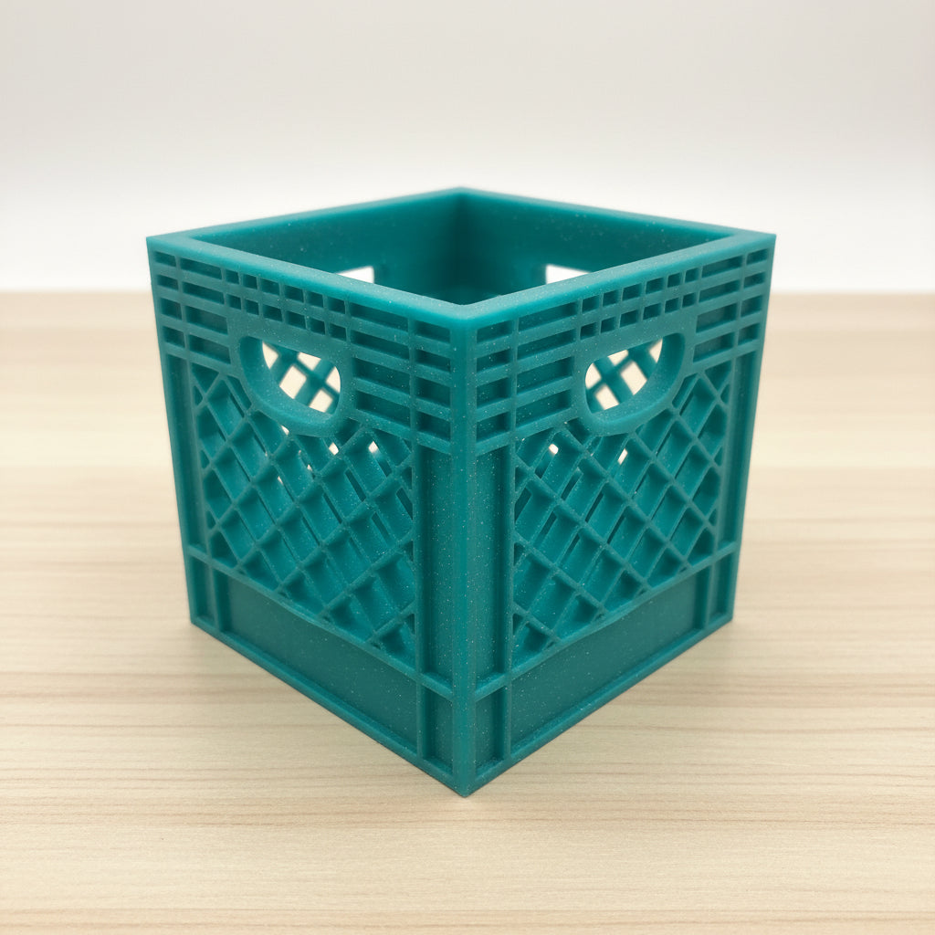 Mini Crate 3x3x3 Storage Box | 3D Printed Compact Desk Organizer