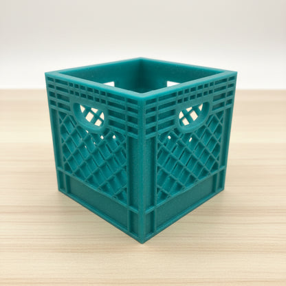 Mini Crate 3x3x3 Storage Box | 3D Printed Compact Desk Organizer