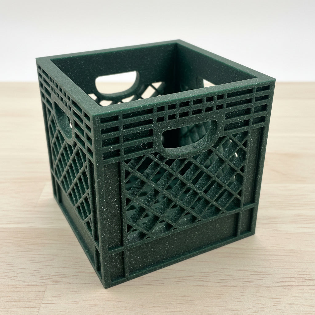 Mini Crate 3x3x3 Storage Box | 3D Printed Compact Desk Organizer