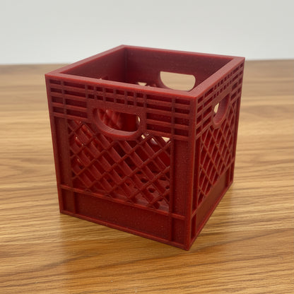 Mini Crate 3x3x3 Storage Box | 3D Printed Compact Desk Organizer