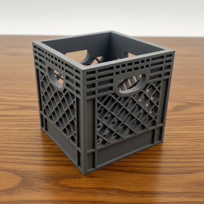 Mini Crate 3x3x3 Storage Box | 3D Printed Compact Desk Organizer