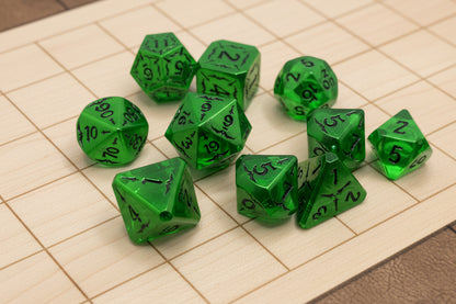 Legendary Weapons Solid Zinc Alloy Metal Dice 7-Piece RPG Set