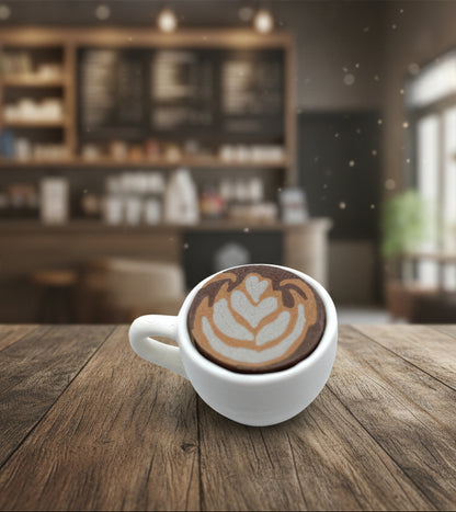 Latte Art Fidget Clicker | 3D Printed Realistic Coffee Cup Desk Accessory